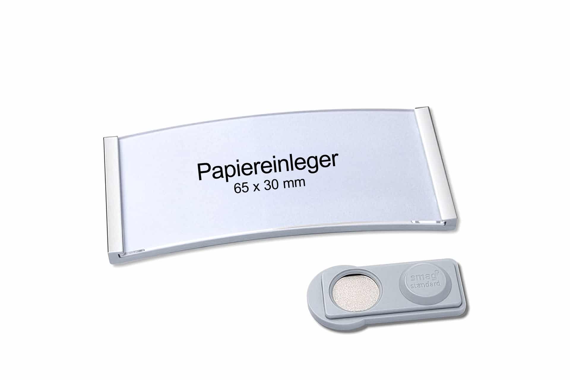 Namensschild für Papiereinleger